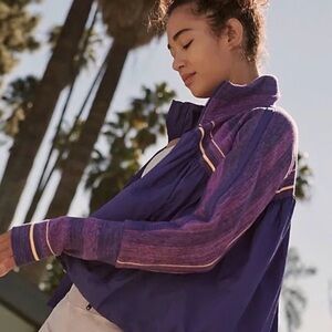 Free People Movement Spaced Out Jacket Blue Purple XS New with tags orig $268.
